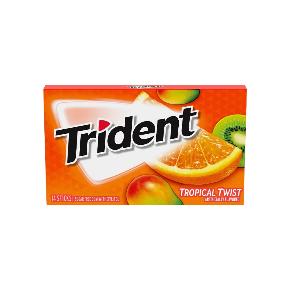 Trident Tropical Twist Sugar Free Gum 14 Sticks