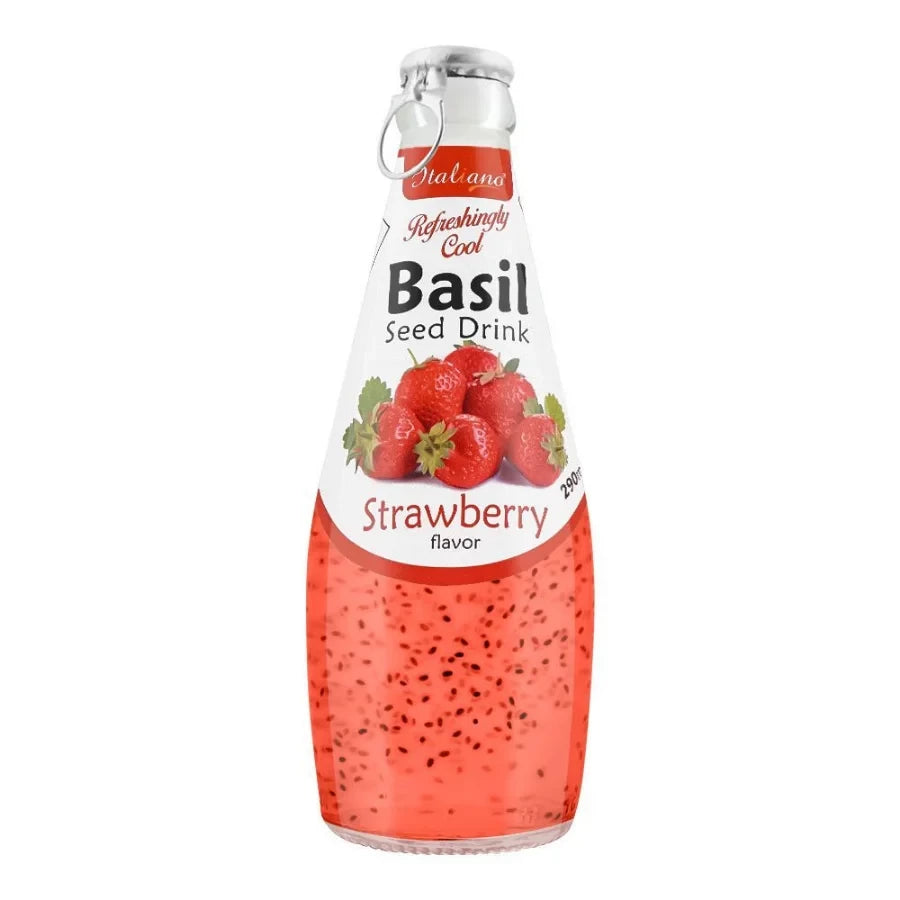 EAZU BASIL SEED DRINK 290ML STRAWBERRY