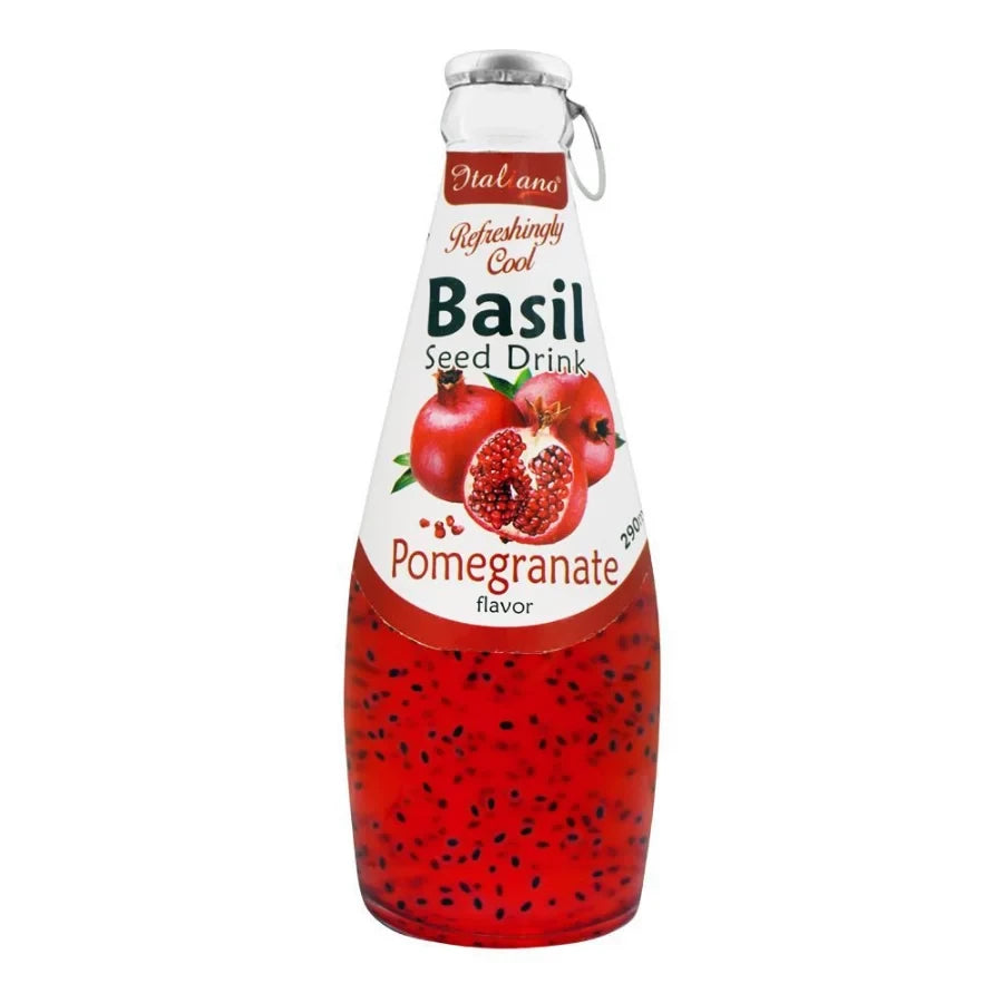 EAZU BASIL SEED DRINK 290MPOMEGRANATE
