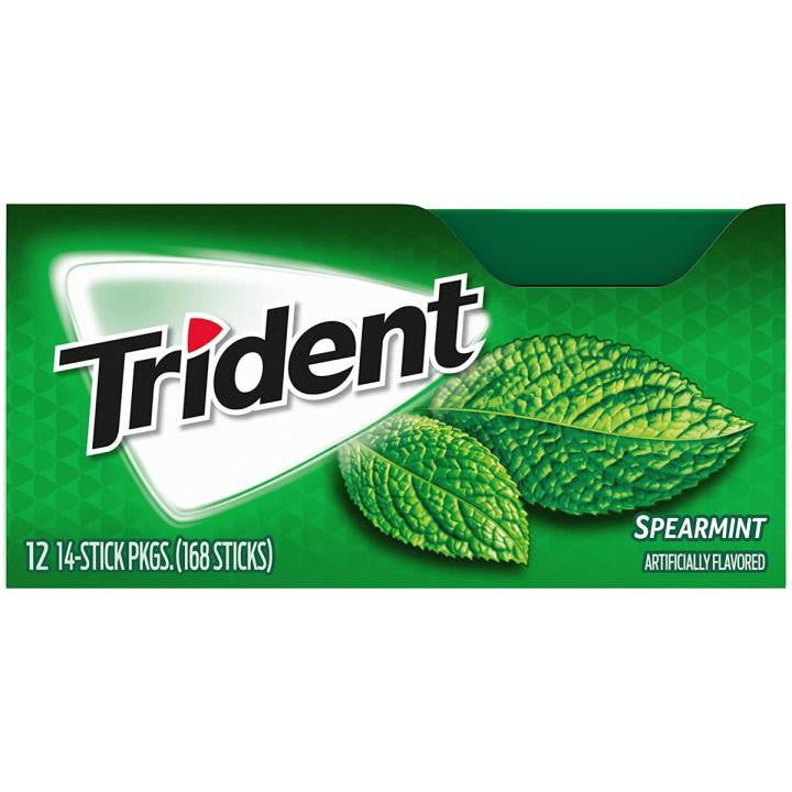 Trident Spearmint Sugar Free Gum 14 Sticks
