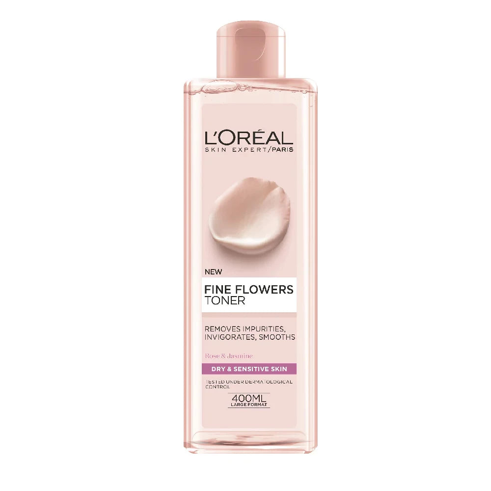 LOREAL FINE FLOWERS TONER 400ML DRY & SENSITIVE SKIN