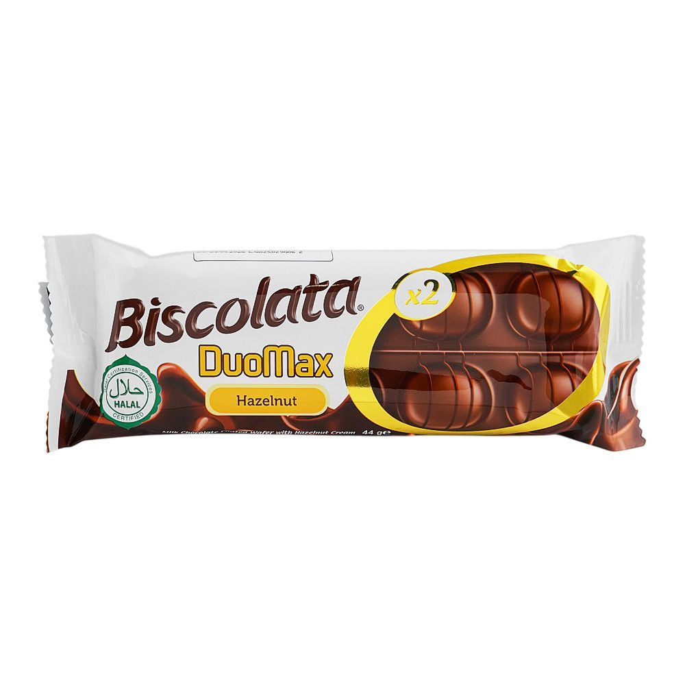 Biscolata DuoMax Hazelnut Milk Chocolate Coated Wafer 44g