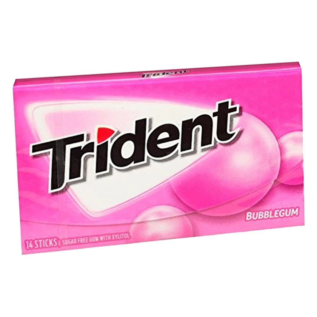 Trident Bubblegum Sugar Free Gum 14 Sticks
