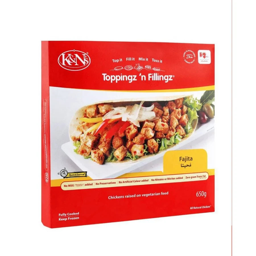 K&N'S TOPPINGZ 'N FILLINGZ FAJITA 650GM