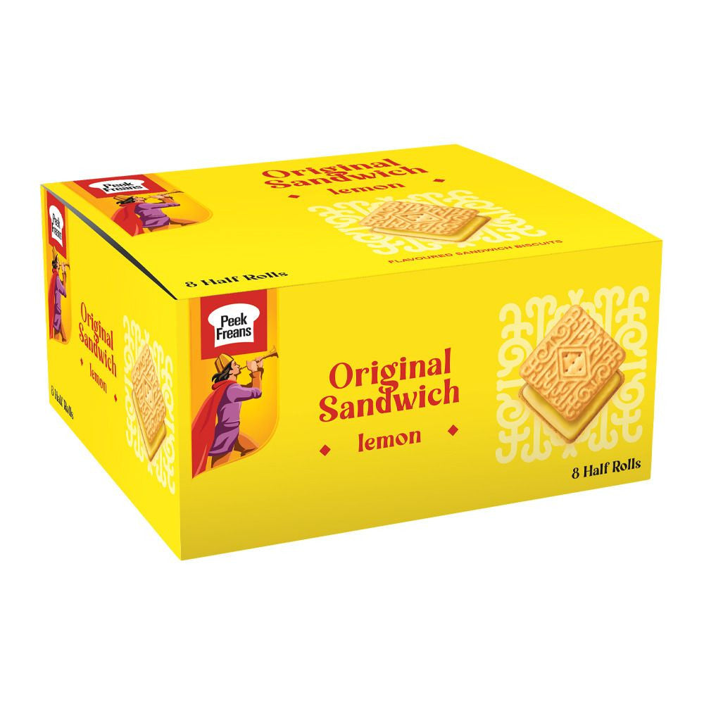 Peek Freans Lemon Sandwich Biscuits Half Pack Box 8pc