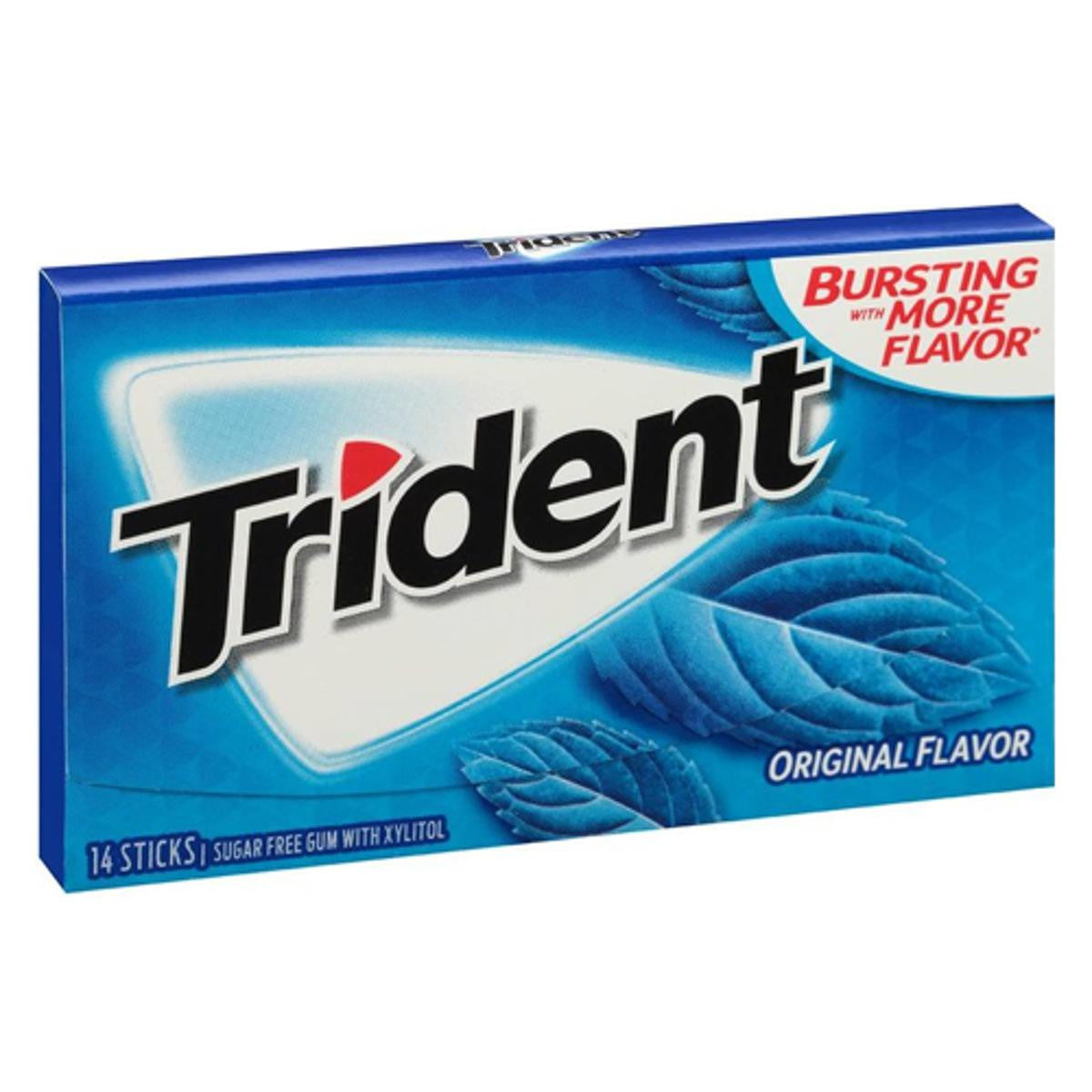 Trident Original Flavour Sugar Free Gum 14 Sticks