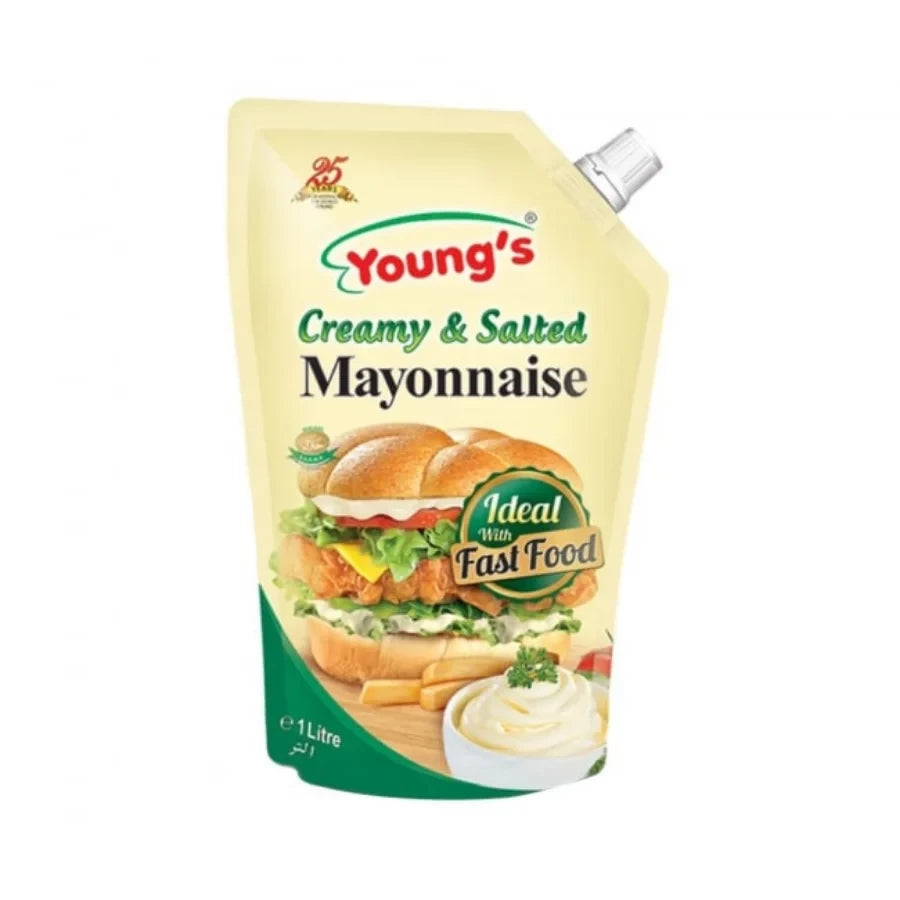 YOUNGS MAYO 1KG CREAMY&SALTED
