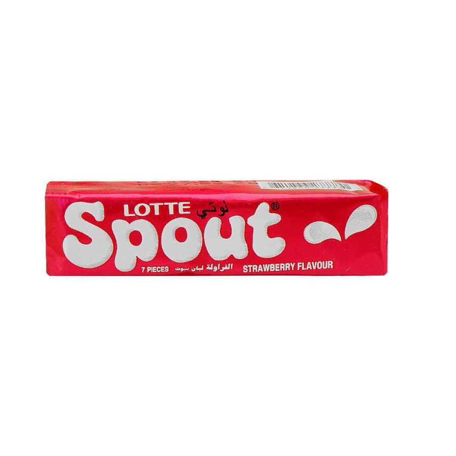 Lotte Spout Strawberry Flavour Chewing Gum 7pc