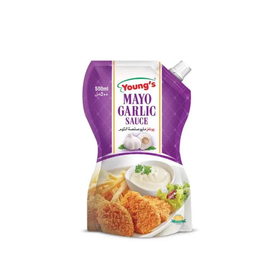 YOUNGS MAYO GARLIC 500ML