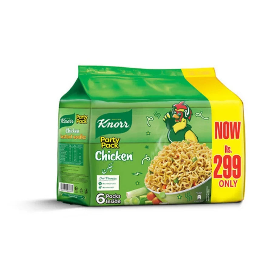 KNORR NOODLES P/P 300G 6PC CHICKEN