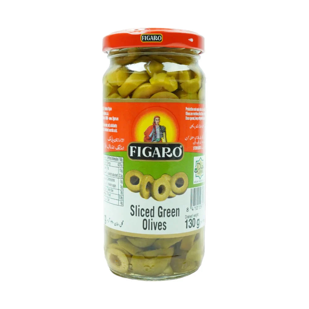 FIGARO GREEN OLIVES SLICED 340G