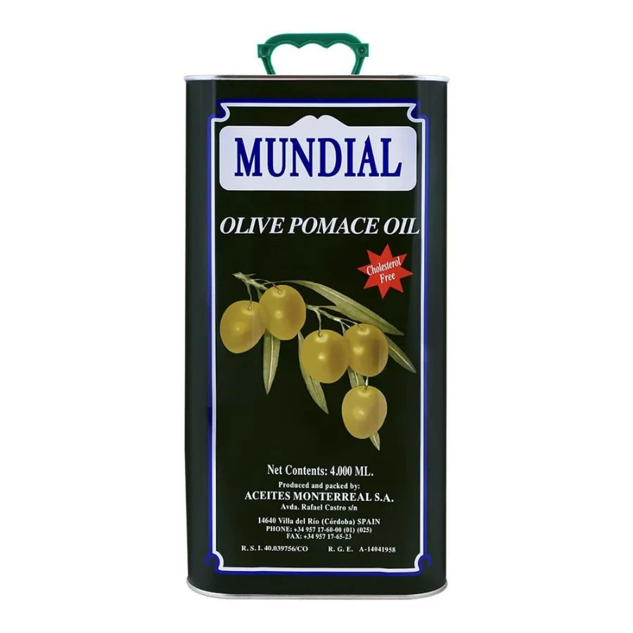 MUNDIAL POMACE OLIVE OIL 4LTR TIN